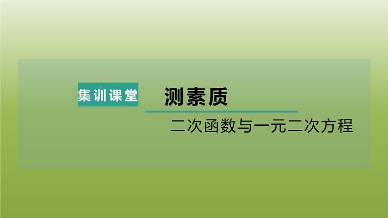 2024九年级数学下册第5章二次函数测素质二次函数与一元二次方程习题课件新版苏科版第1页