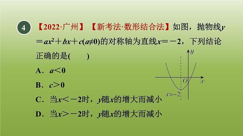 2024九年级数学下册第5章二次函数测素质二次函数的图像和性质习题课件新版苏科版05