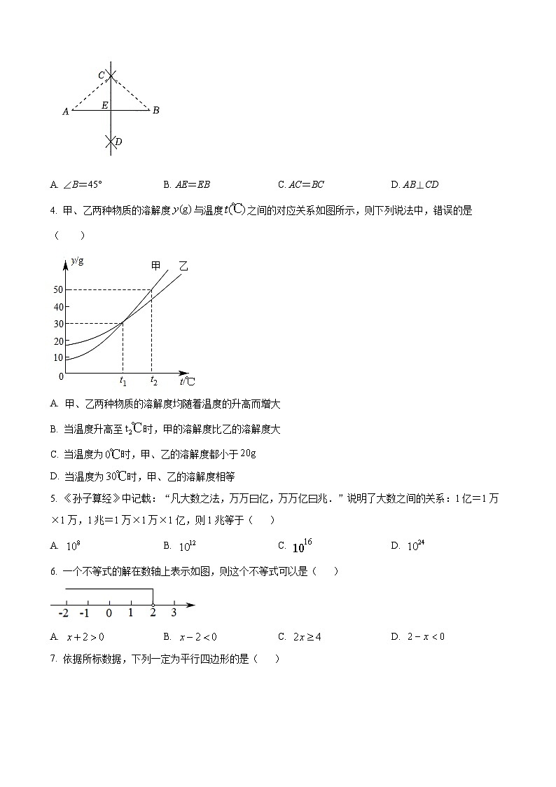 2023年贵州省九年级中考压轴卷数学模拟预测题（一）（原卷版+解析版）02