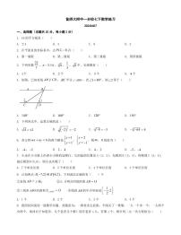 北京市首都师范大学附属中学第一分校2023~2024学年七年级下学期4月月考数学试卷