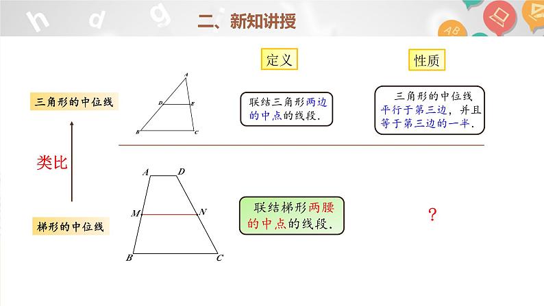 22.6三角形、梯形的中位线(2)课件+2023-2024学年沪教版数学八年级下册第4页
