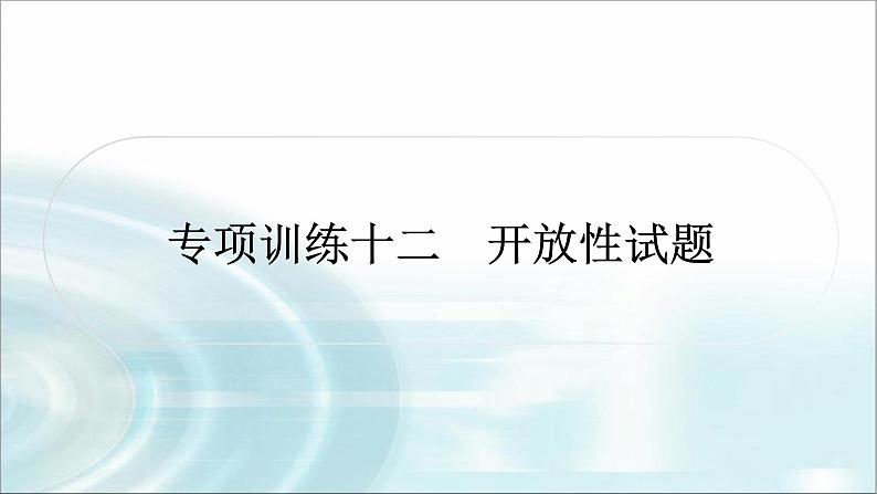 中考数学复习专项训练十二开放性试题课件第1页