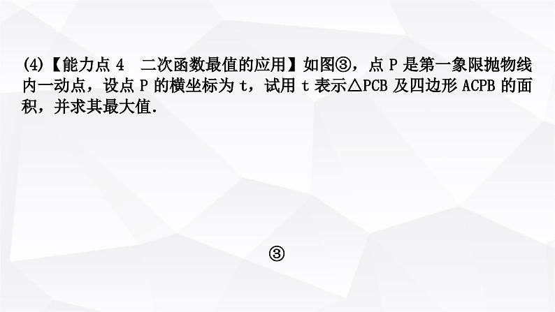 中考数学复习第三章函数第八节二次函数与几何综合题类型一：线段与面积问题教学课件第5页