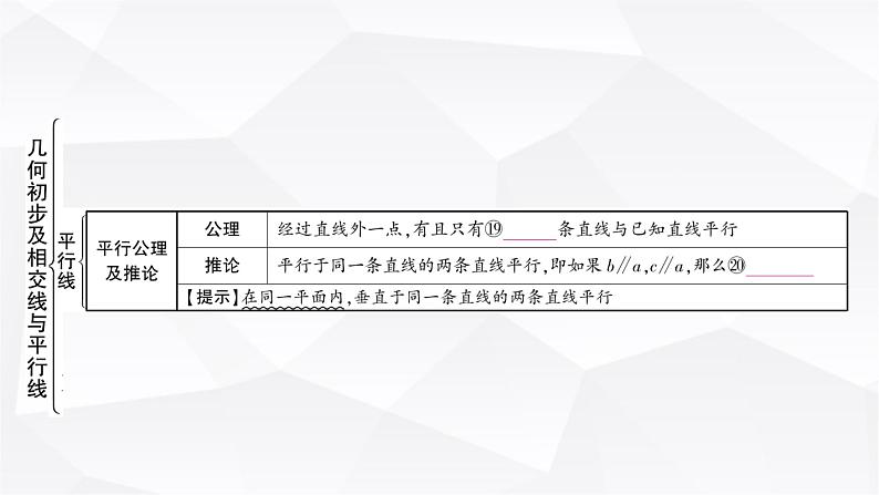 中考数学复习第四章三角形第一节大概念整合1线段、角、相交线与平行线教学课件07