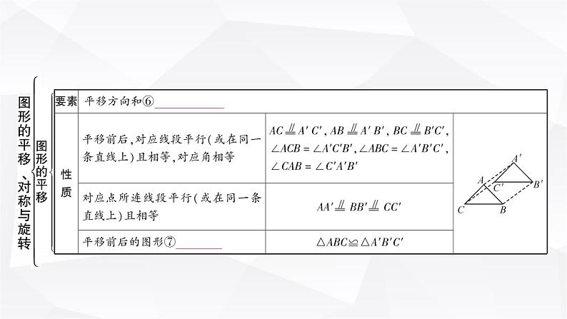 中考数学复习第七章图形变化第三节图形的平移、对称与旋转教学课件07