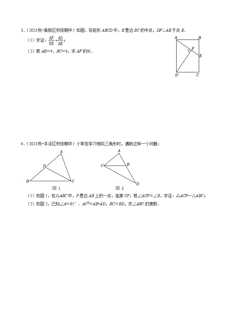 第07讲 专题02 相似三角形的判定与性质（30题）-【学生版】2024年九下数学同步精品讲义（人教版）第2页