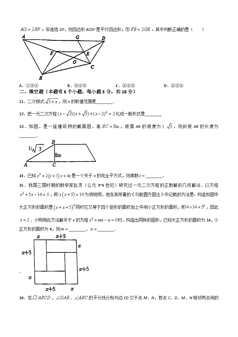 浙江省杭州市杭州启正中学2023-2024学年八年级下学期3月月考数学试题(无答案)02