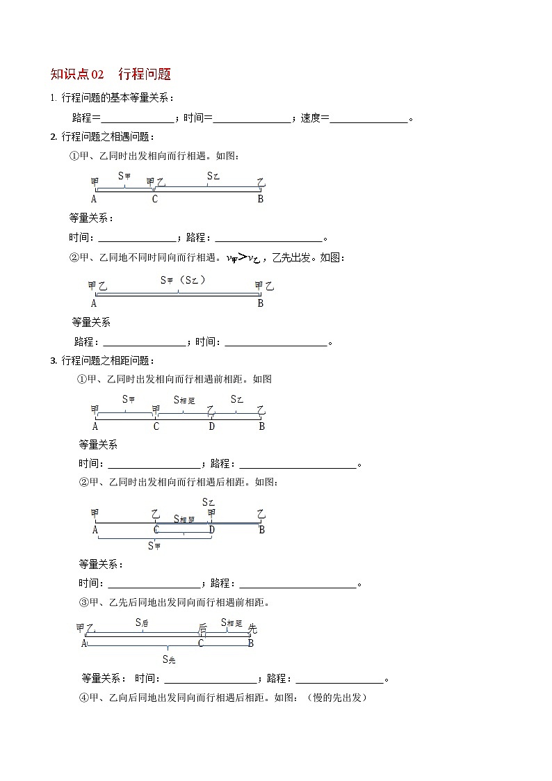 第13讲 一元一次方程的应用-形成问题、工程问题、配套问题-【学生版】2024年七上数学同步精品讲义（人教版）第2页