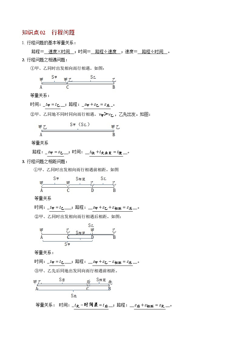 第13讲 一元一次方程的应用-形成问题、工程问题、配套问题-【教师版】2024年七上数学同步精品讲义（人教版）第2页