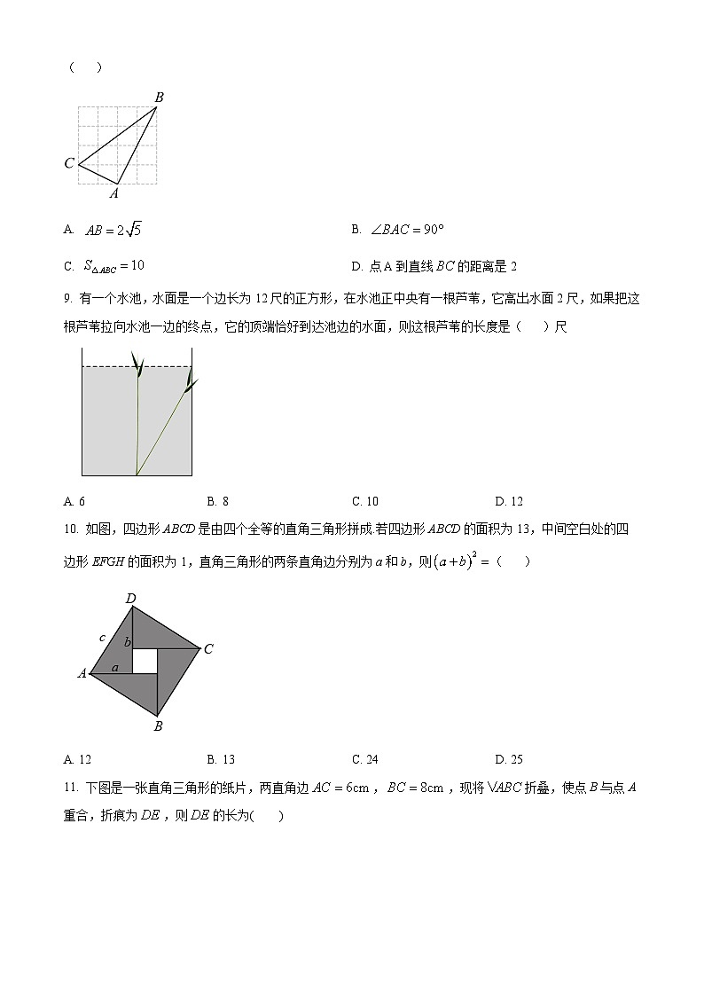 四川省绵阳市绵阳育才学校2023-2024学年八年级下学期3月月考数学试题（原卷版）第2页