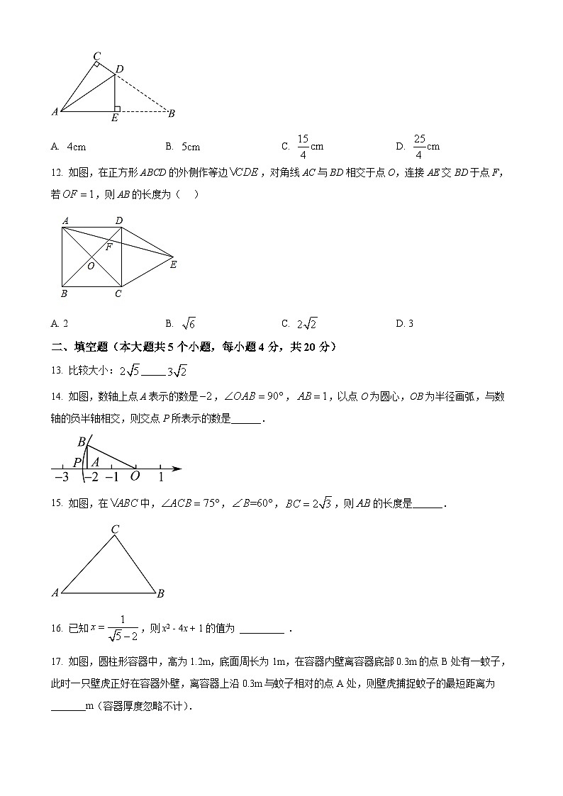 四川省绵阳市绵阳育才学校2023-2024学年八年级下学期3月月考数学试题（原卷版）第3页