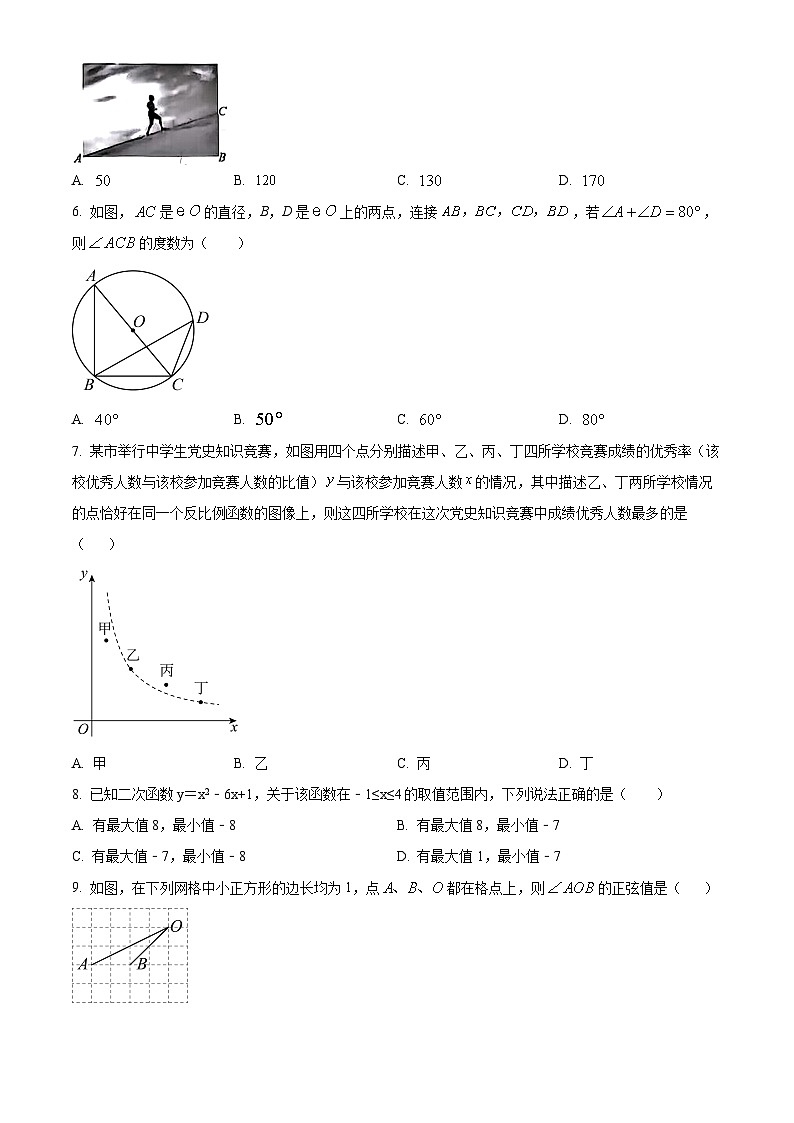 辽宁省抚顺新市抚区2023-2024学年九年级下学期3月教学质量检测数学试题（原卷版）第2页