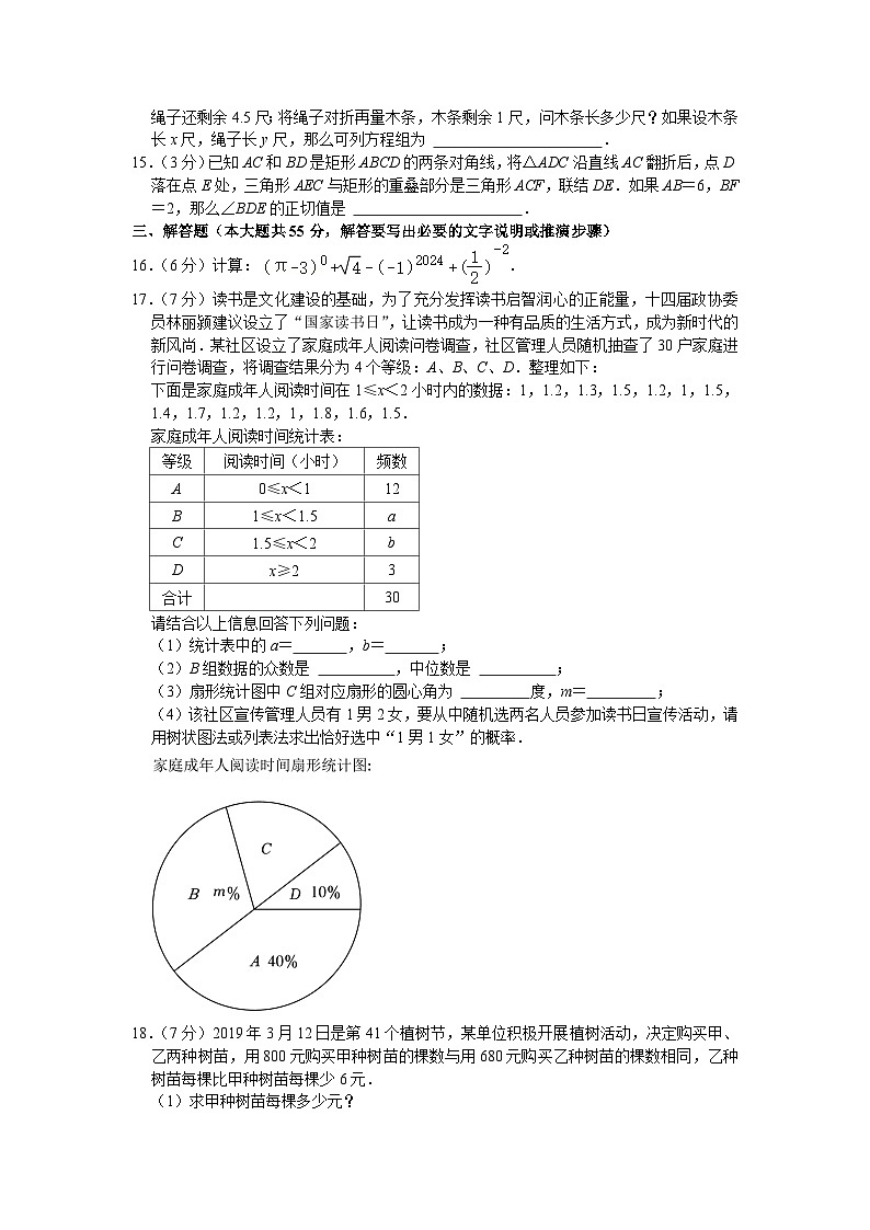 2024年山东省济宁市高新区九年级一模考试数学模拟试题+03