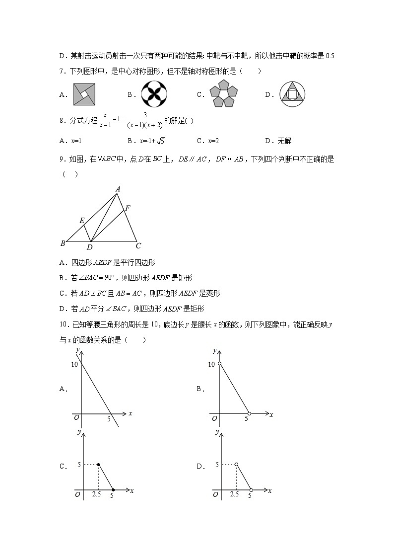 2023年湖北省襄阳市宜城市中考一模数学试题（含解析）第2页