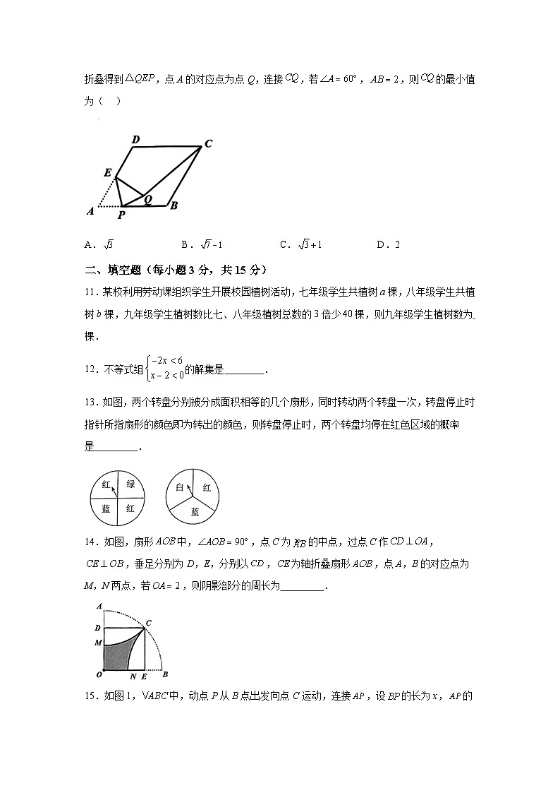 2024年河南省周口市沈丘县2校联考一模数学模拟试题（含解析）第3页