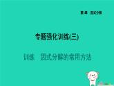 2024七年级数学下册第3章因式分解专题三因式分解的常用方法课件新版湘教版