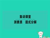 2024七年级数学下册第3章因式分解测素质因式分解习题课件新版湘教版