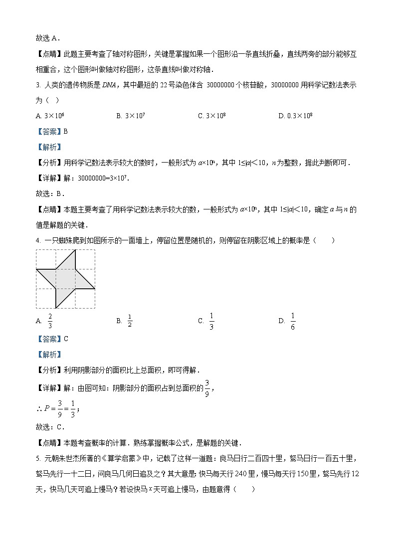 2024年广东省电白区部分学校中考一模数学试题（原卷版+解析版）02