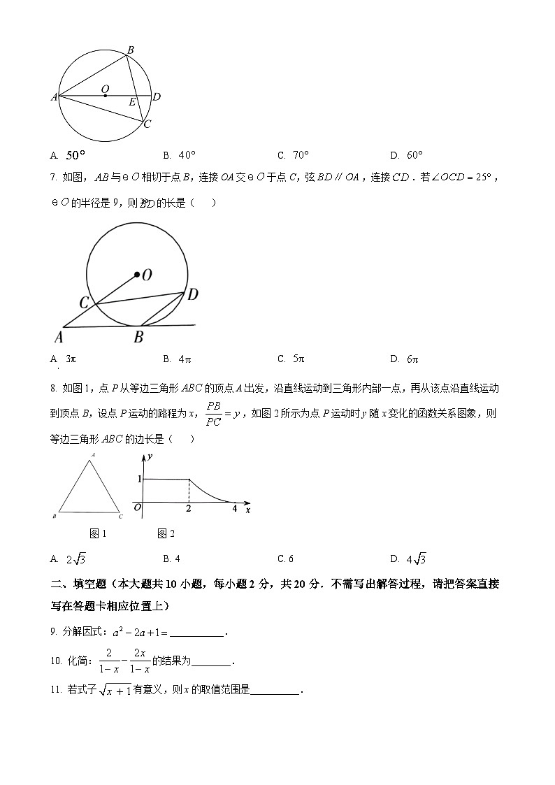 2024年江苏省常州市新北区部分学校九年级 一模考试数学模拟试题（原卷版）第2页