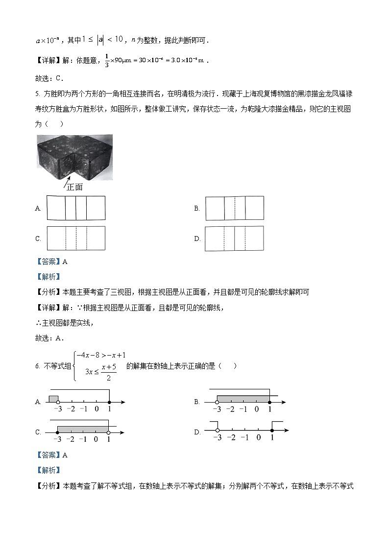 2024年山西省晋城市陵川县多校联考中考二模数学试题（原卷版+解析版）03