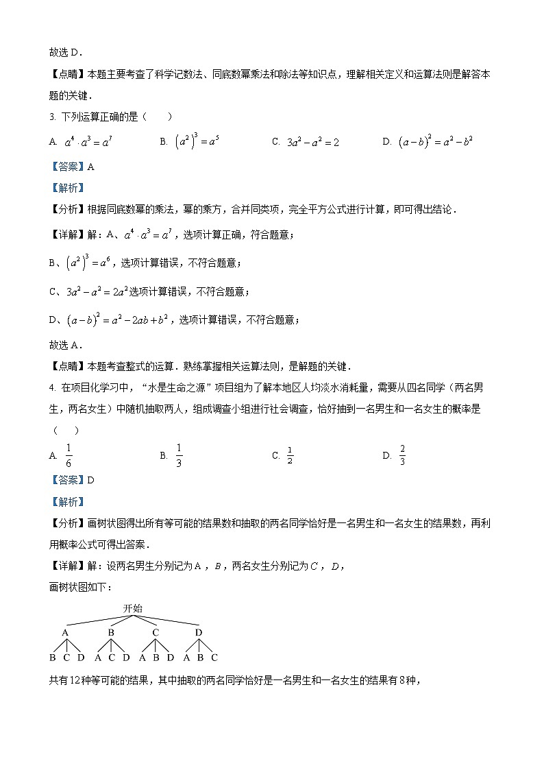 2024年山东省威海市经济技术开发区皇冠中学中考一模数学模拟试题（原卷版+解析版）02