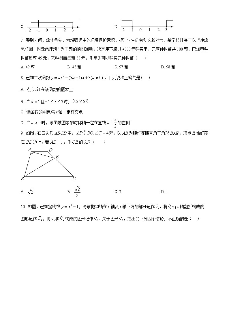 2024年山东省威海市经济技术开发区皇冠中学中考一模数学模拟试题（原卷版+解析版）02
