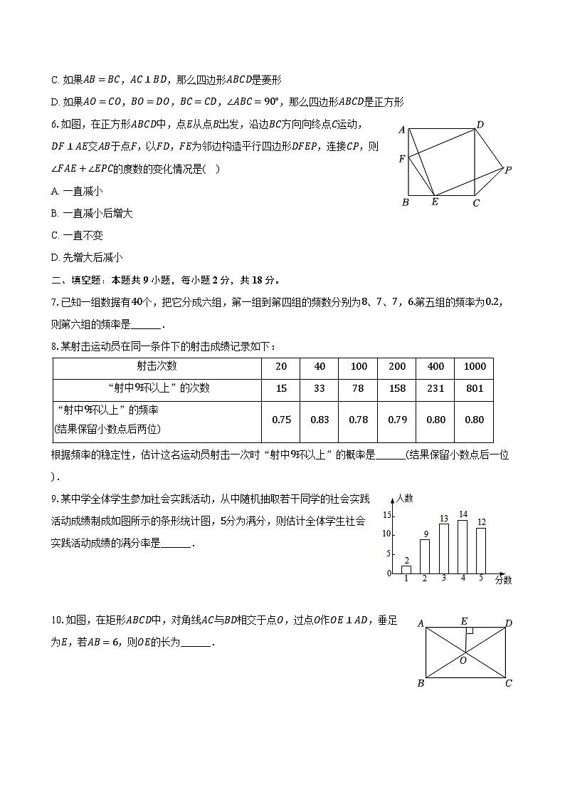 2023-2024学年江苏省南京市江宁区上元中学、百家湖中学八年级（下）第一次月考数学试卷（3月份）（含解析）02