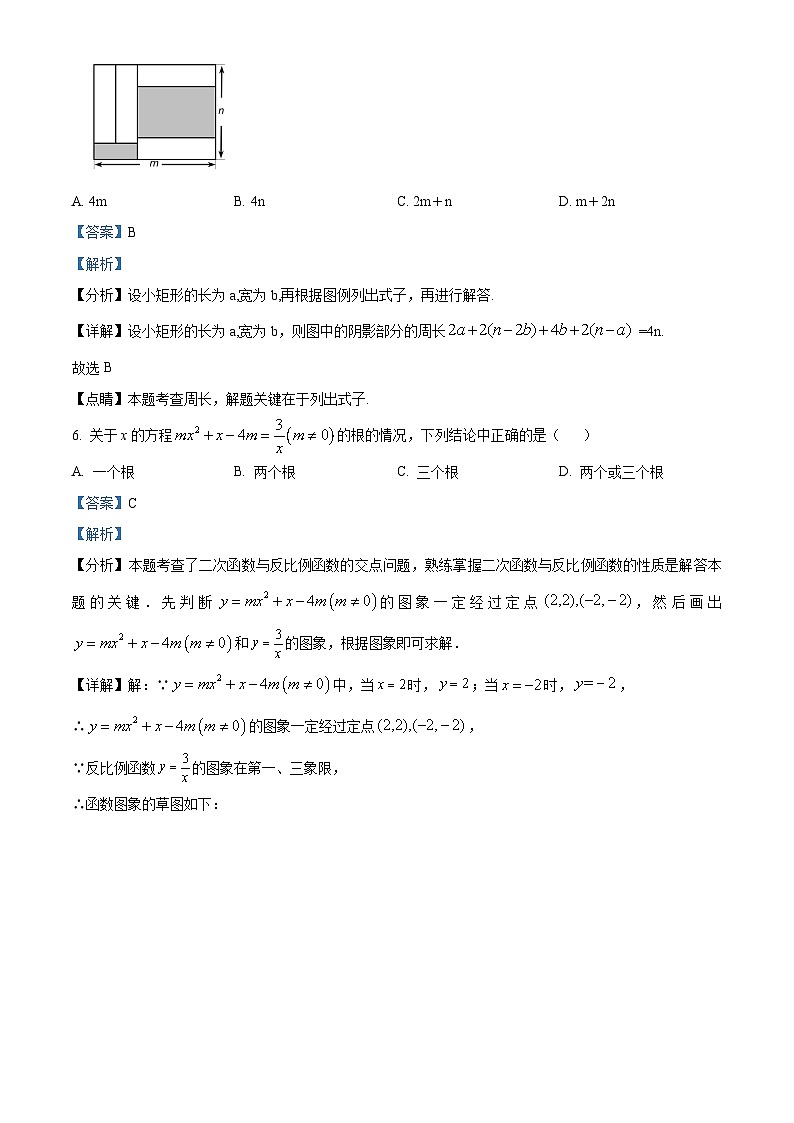 江苏省南京市江宁区江宁区麒麟初级中学2023-2024学年九年级下学期3月月考数学试题（原卷版+解析版）03