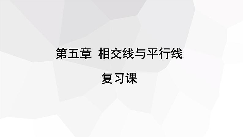 2023-2024学年度广饶县乐安中学七年级下册数学将学案课件---第五章 复习课01