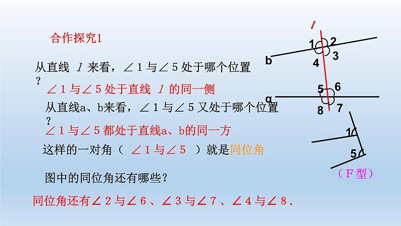 2024七年级数学下册第1章平行线1.2同位角内错角同旁内角课件（浙教版）04