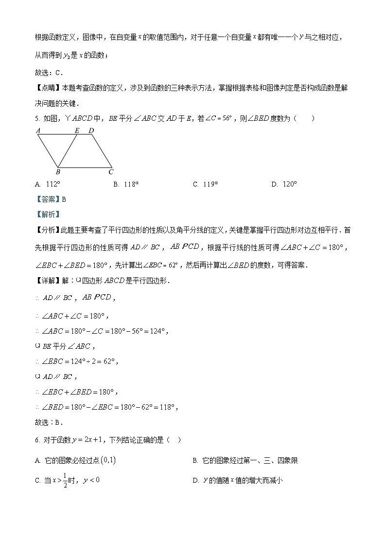 河北省石家庄市第四十中学2023-2024学年八年级下学期期中数学试题（原卷版+解析版）03