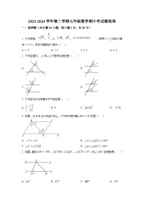 广东省惠州市惠城区凌田学校2023-2024学年七年级下学期期中考试数学模拟试题