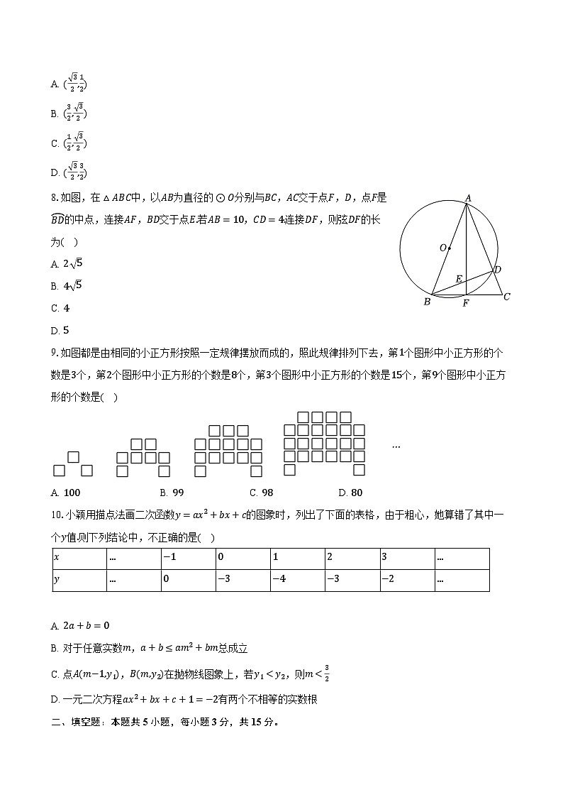 2024年山东省济宁市太白湖新区中考数学一模试卷（含解析）02