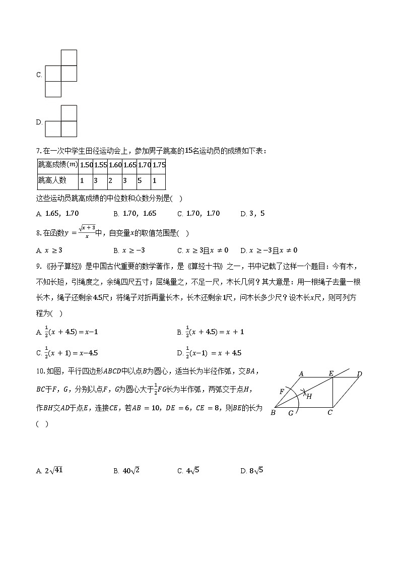 2024年四川省内江一中中考数学一模试卷（含解析）第2页