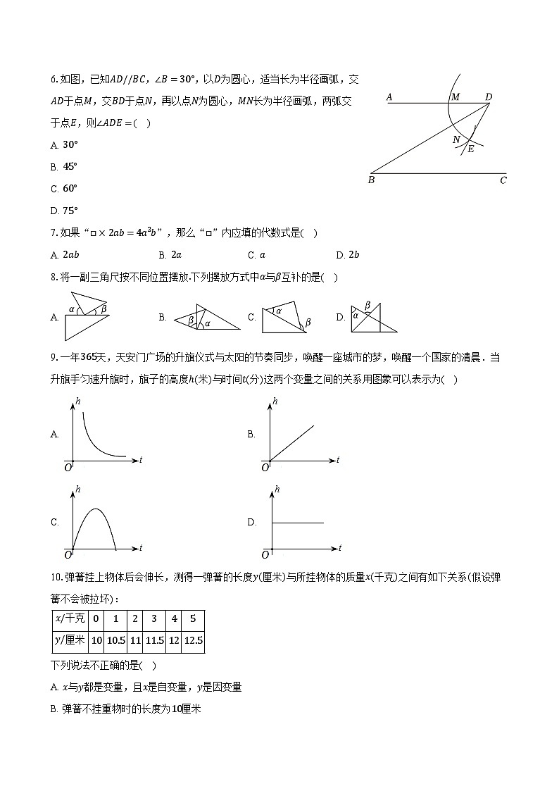 2022-2023学年河北省保定市高碑店市七年级（下）期中数学试卷（含解析）02