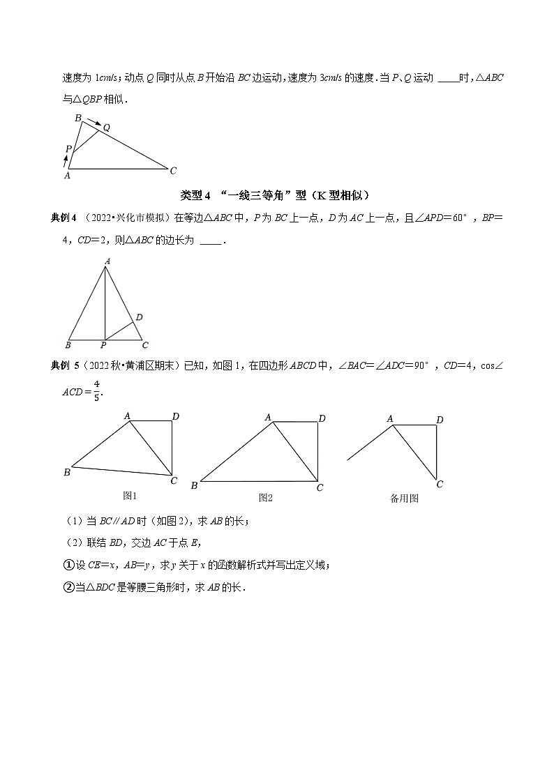 最新中考数学二轮核心考点专题训练 专题19 寻找或构建相似三角形的基本模型解决问题03