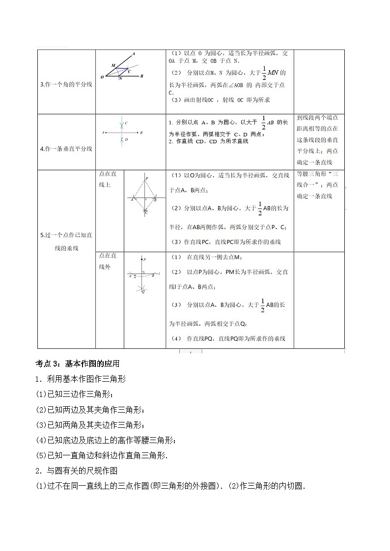 专题26 尺规作图的核心知识点精讲（讲义）-备战中考数学一轮复习考点帮（全国通用）02