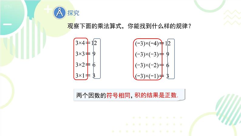 北师大版七年级上册数学《有理数的乘法》教学课件第7页