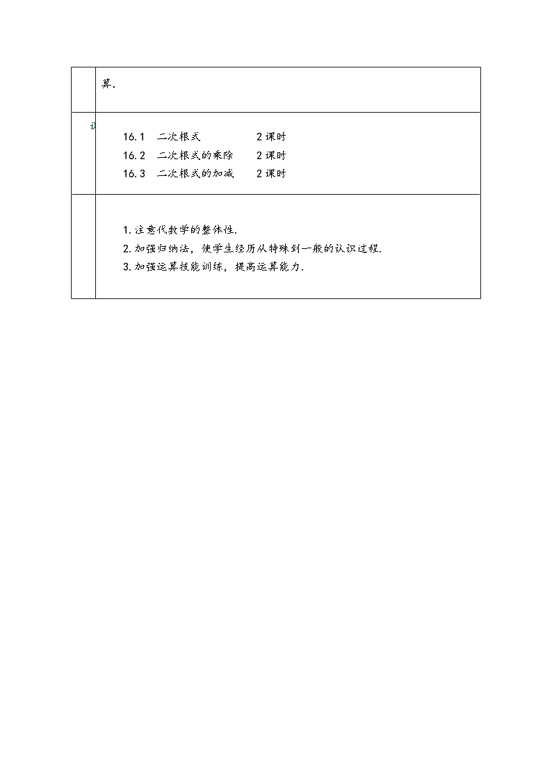 人教版八年级数学下册第十六章《二次根式》同步教学设计第2页