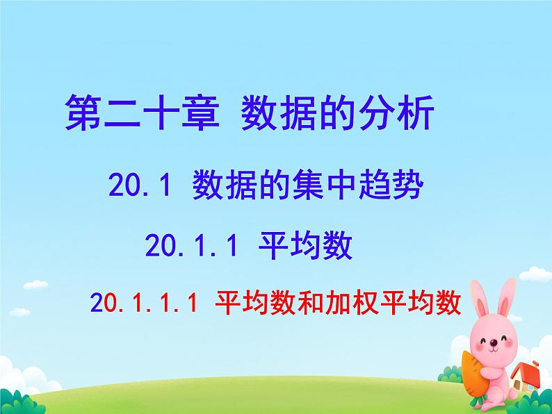 20.1.1.1平均数和加权平均数 课件第1页