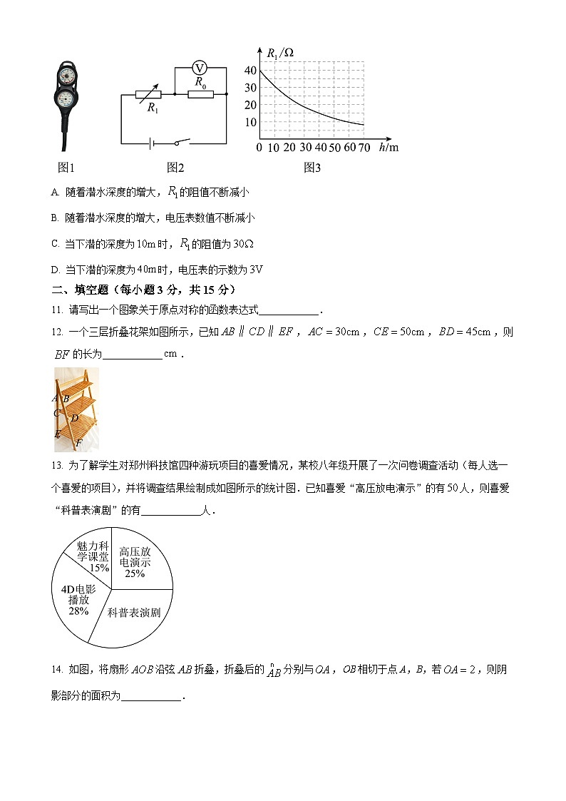 2024年河南省商丘实验中学九年级中考一模考试数学模拟试题（原卷版+解析版）03