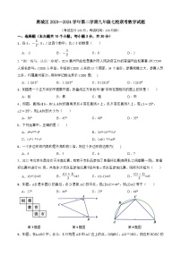 +广东省惠州市惠城区第三中学等七校联考2023—2024学年下学期九年级数学试题