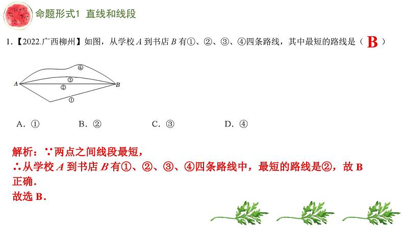 专题十二 图形的初步认识——2024届中考数学一轮复习进阶课件第7页