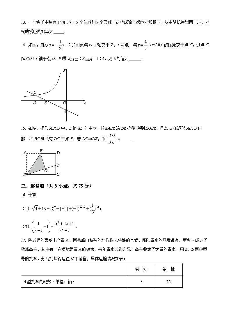2024年辽宁省初中学业水平数学模拟预测题（原卷版）第3页