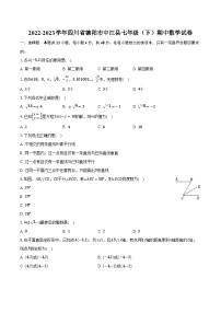 2022-2023学年四川省德阳市中江县七年级（下）期中数学试卷（含解析）