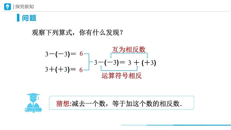 人教版 数学 七年级上册 1.3有理数的加减法（第3课时）课件+教案+学习任务单+练习03