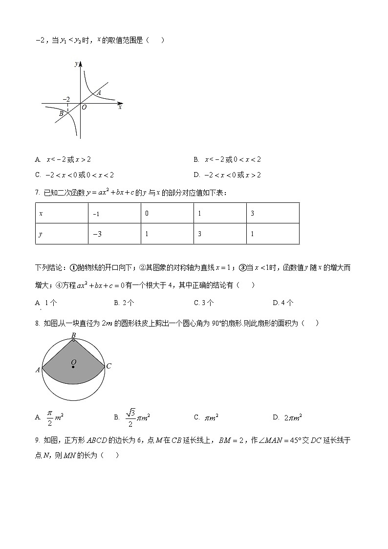 2024年辽宁省营口市老边区实验中学中考数学模拟预测题（一）（原卷版）第2页