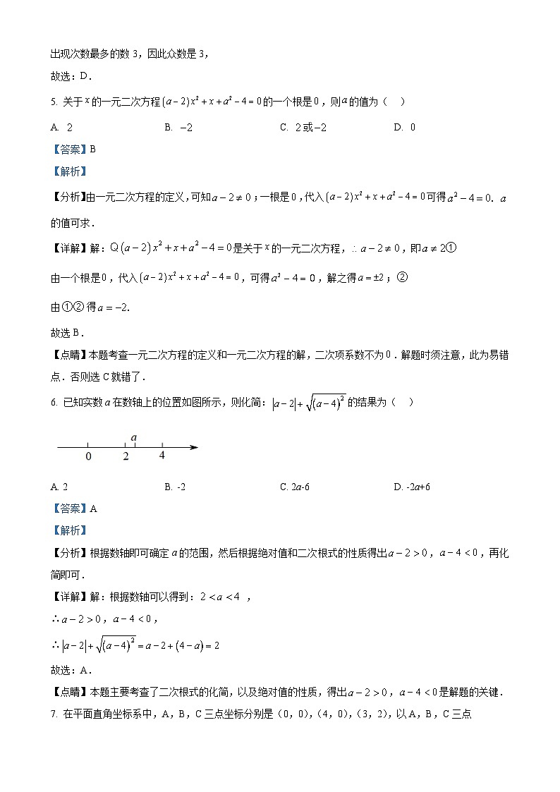 浙江省杭州市临平区信达外国语学校2023-2024学年八年级下学期4月月考数学试题（原卷版+解析版）03