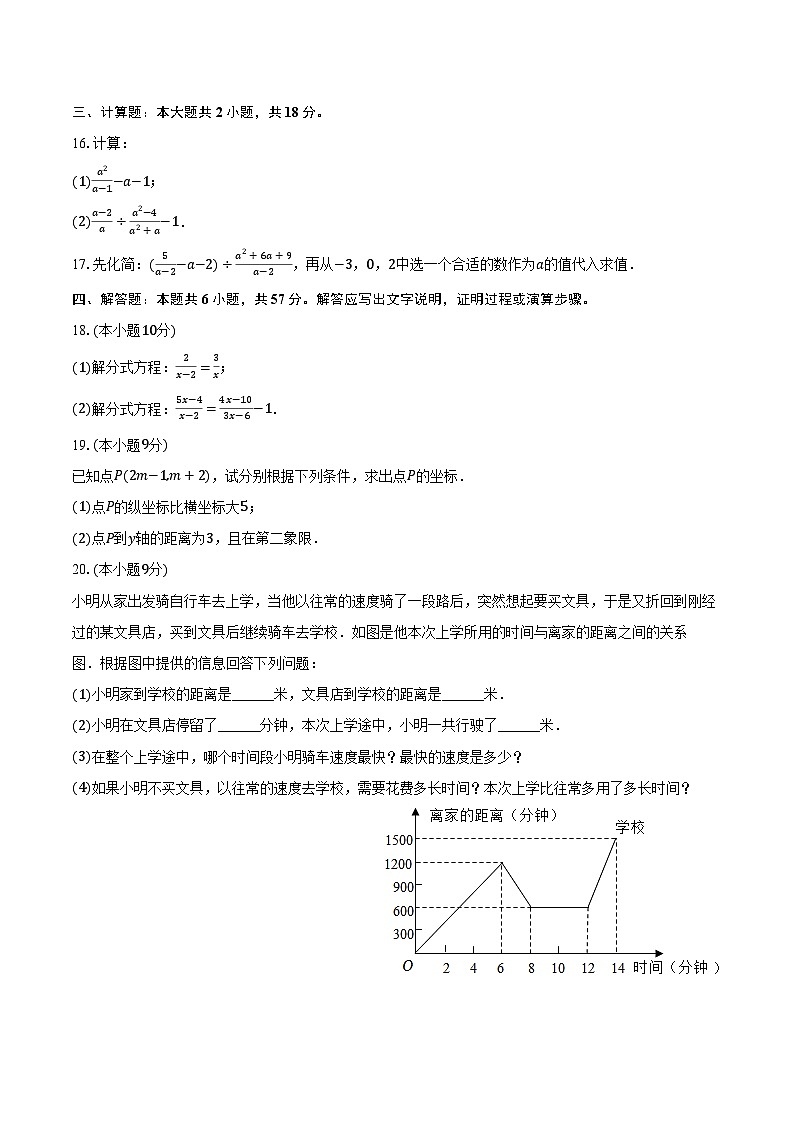 2023-2024学年河南省南阳市方城县八年级（下）第一次月考数学试卷（含解析）第3页