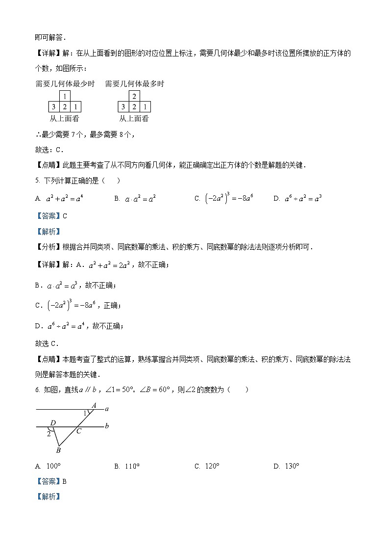 2024年山东省聊城市高唐县部分学校中考数学一模模拟试题（原卷版+解析版）03